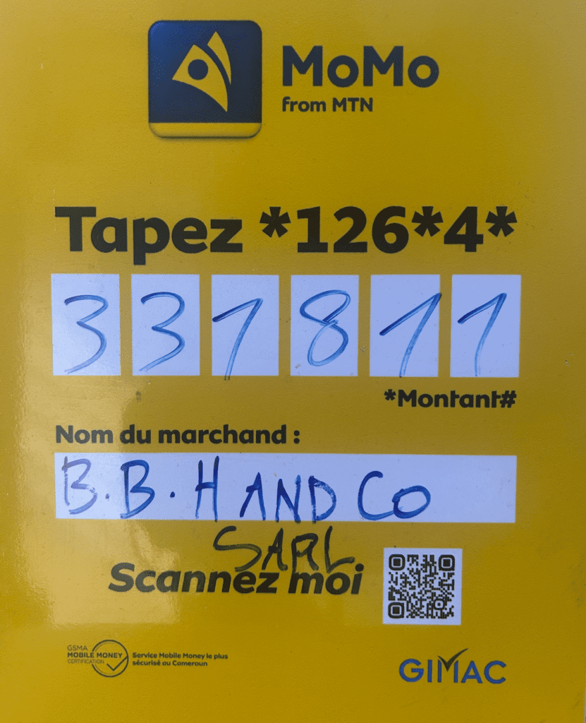 MTN MoMo payment instructions displayed
